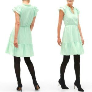 Banana Republic Mint Flutter Sleeve Dress, Medium